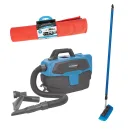 Pack nettoyant véhicule : aspirateur eau et poussière à batterie + brosse + microfibre