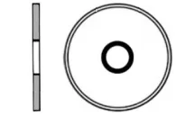 Rondelle plate XL zing M14X45-100