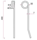 Dent de herse étrille adaptable 7 mm