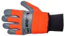 Gants anticoupure pour travail forestier orange/gris