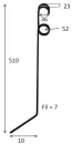 Dent de herse étrille adaptable 7 mm