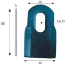 Couteau droit 80 x 40 x 6 mm origine