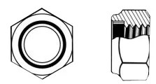 Ecrou hexagonal autofreiné 8.8 zingué D14 X50