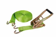Sangle arrimage à cliquet 12 M 5 T crochet ouvert | RIBIMEX