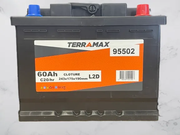 Batterie clôture 12 V  60 Ah 95502MB | TERRAMAX - Image n°1