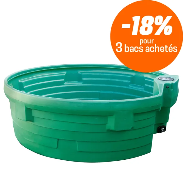 Bac de pâture PREBAC rond 1200 L | LA BUVETTE - Image n°1