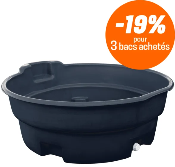 Bac de pâture INTERBAC rond 1000 L | LA BUVETTE - Image n°1
