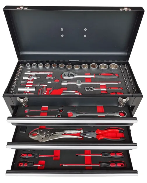 Caisse à outils 3 tiroirs 91 pièces | TERRAMAX - Image n°1