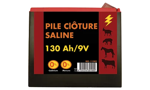 Pile saline électrificateur 9 V 130 Ah - Image n°2