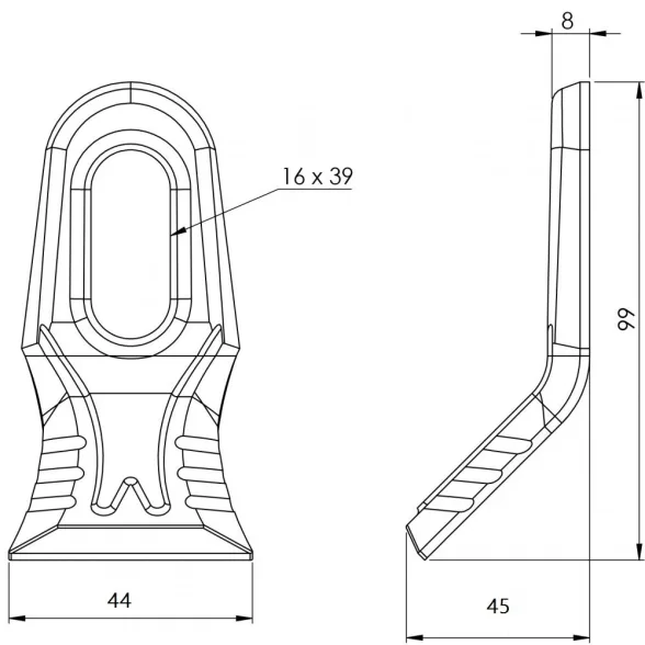 Couteau millenium 99 x 44 x 8 mm - Image n°2