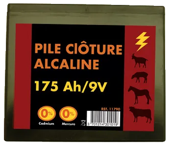 Pile alcaline électrificateur 9 V 175 Ah - Image n°1