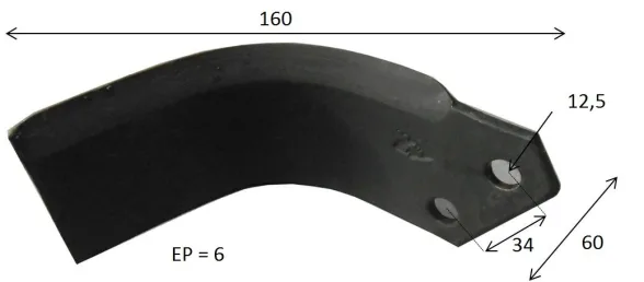 Lame gauche pour fraise FLASH - THUNDER - EAGLE origine - DEL MORINO - Image n°1