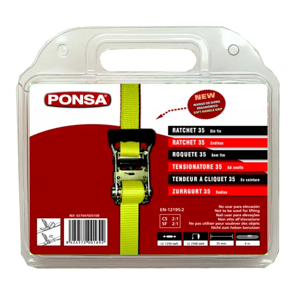 Sangles à cliquet sans fin 2,5 T 6 m - PONSA - Image n°1