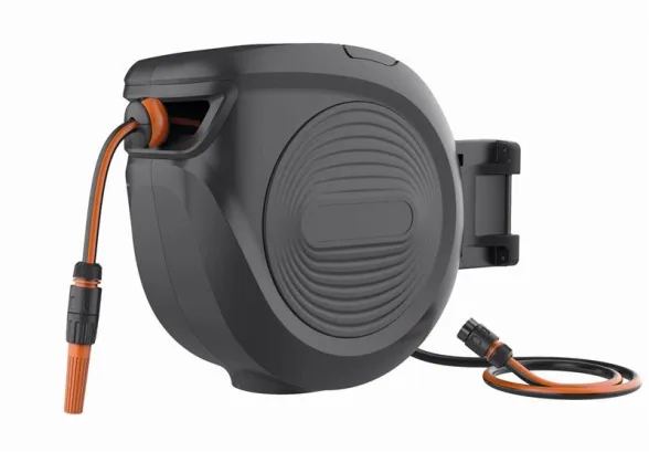 Enrouleur tuyau arrosage 15 m dévidoir mural portable tube rétractable automatique et verrouillable à toute longeur pour jardin - Jardin