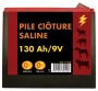 Pile saline électrificateur 9 V 130 Ah - Image n°1